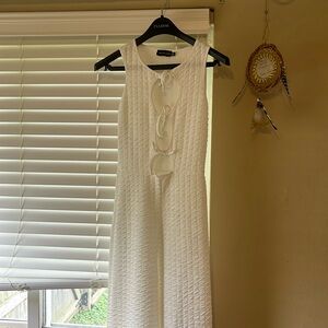 Pretty Little Thing white jumpsuit